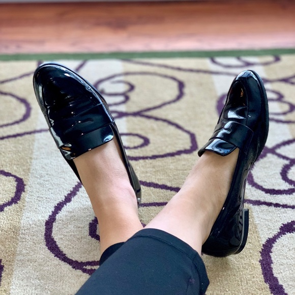 Calvin Klein Black Patent Leather Loafers - Picture 3 of 8